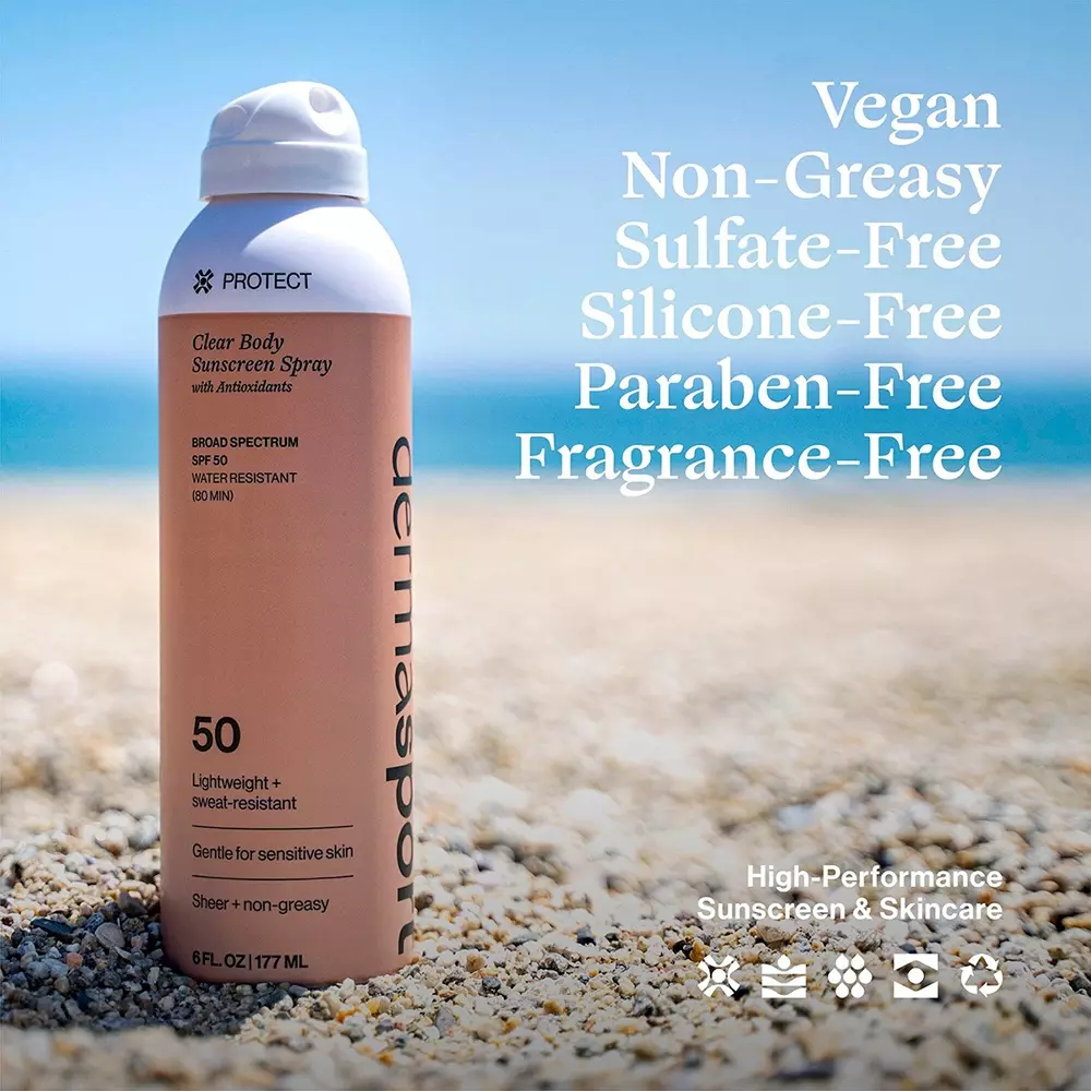 XỊT CHỐNG NẮNG THỂ THAO DERMASPORT SPF 50 CLEAR BODY SUNSCREEN SPRAY
