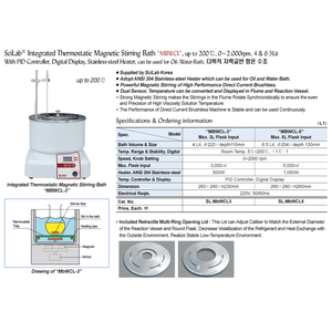 SL.MbWCL3 Bể Khuấy Từ Có Điều Chỉnh Nhiệt Độ, 4Lít, 220V, “MbWCL-3” SciLab