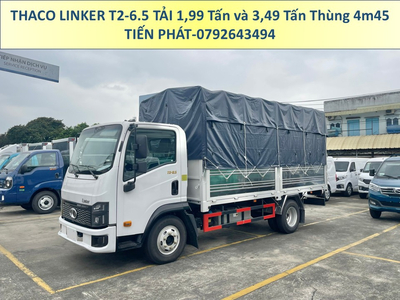 Xe tải Thùng 4m5 Thaco LINKER 2 Tấn và 3.5 Tấn Thaco Linker Mui Bạt Động Cơ Weichai.