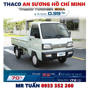 XE TẢI TOWNER 800A THÙNG LỬNG TẢI 990 KG MỚI NHẤT