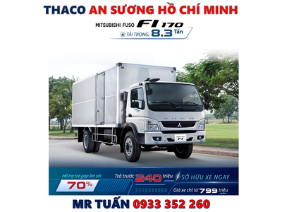 XE TẢI 8 TẤN THÙNG KÍN MITSUBISHI FI170 THÙNG DÀI 6,1 MÉT
