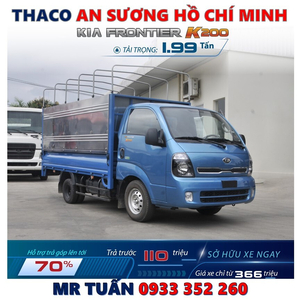 GIÁ XE TẢI KIA K200 MUI BẠT 3 BỬNG TRẢ GÓP MỚI NHẤT