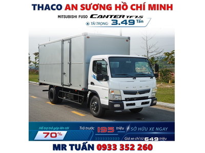 XE TẢI FUSO CANTER TF7.5 THÙNG KÍN Tải 3,5 TẤN MỚI NHẤT