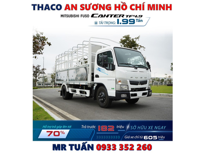 XE TẢI MITSUBISHI NHẬT BẢN 1,9 TẤN THÙNG MUI BẠT MỚI NHẤT