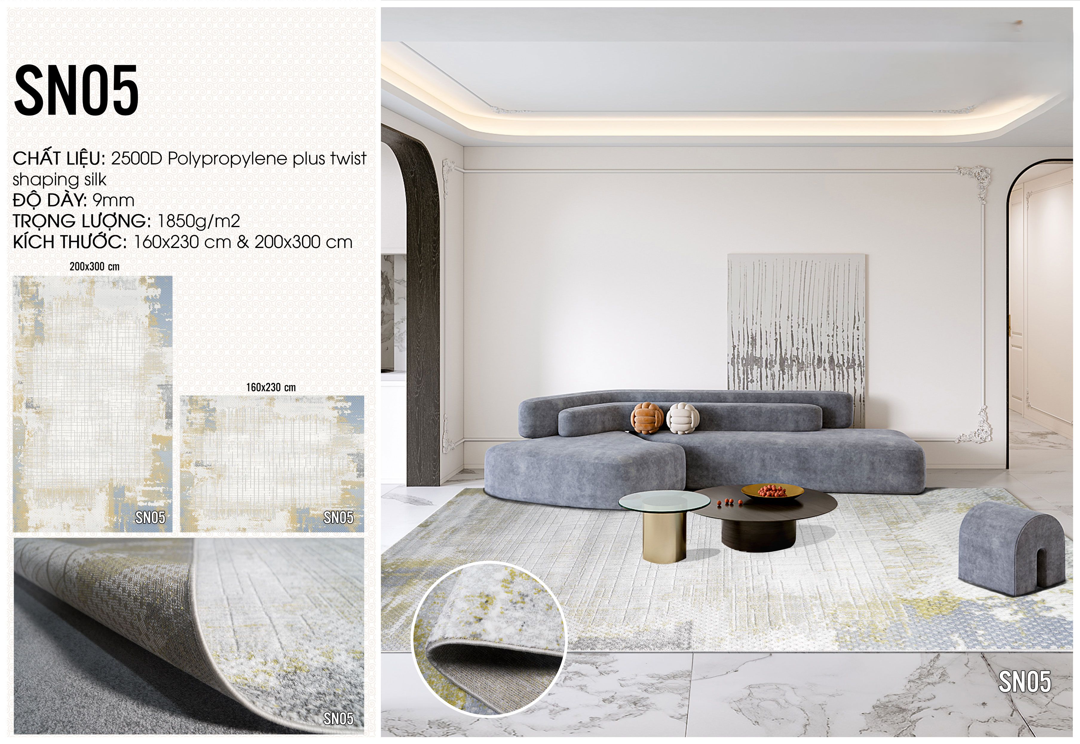 Thảm dệt 3D cao cấp- GO-SN