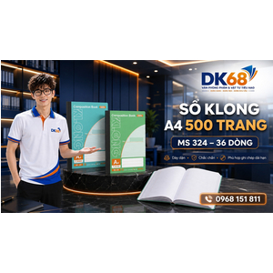 Sổ kẻ ngang Klong A4 500 trang 58/92; MS: 324