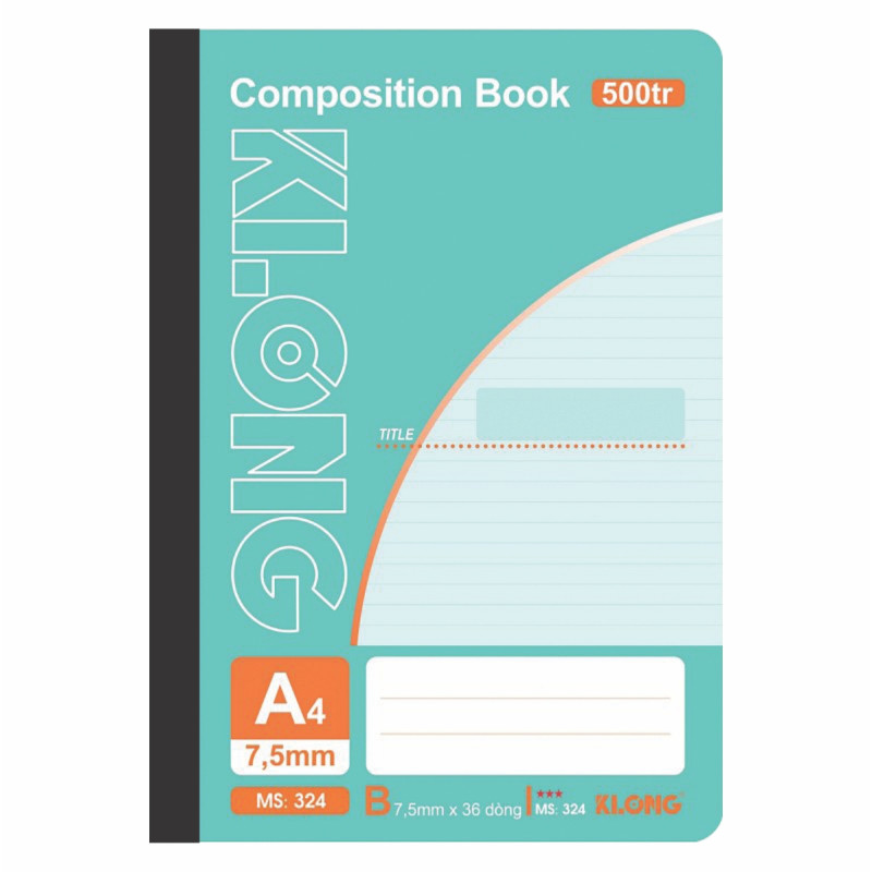 Sổ kẻ ngang Klong A4 500 trang 58/92; MS: 324