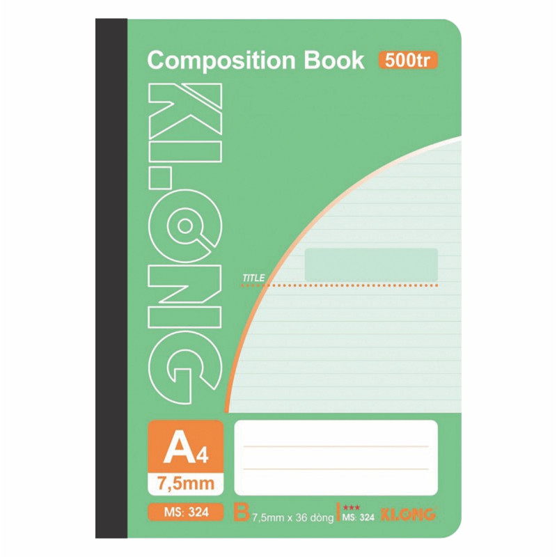 Sổ kẻ ngang Klong A4 500 trang 58/92; MS: 324