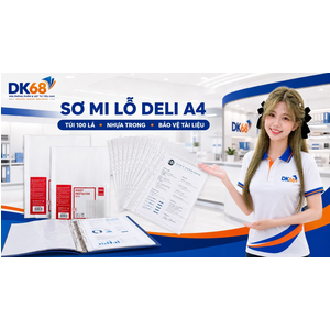 Sơ Mi Lỗ Deli A4 Các Loại – Túi Đựng Tài Liệu Trong Suốt, Dùng Cho File Còng