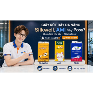 So sánh 3 loại giấy rút đáy đa năng Silkwell, AMI và Posy: Nên chọn loại nào?