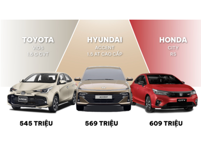 Cuộc chiến sedan cỡ B giữa Hyundai Accent, Toyota Vios, Honda City