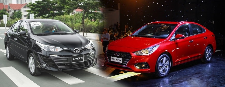 so sánh accent và vios 2019