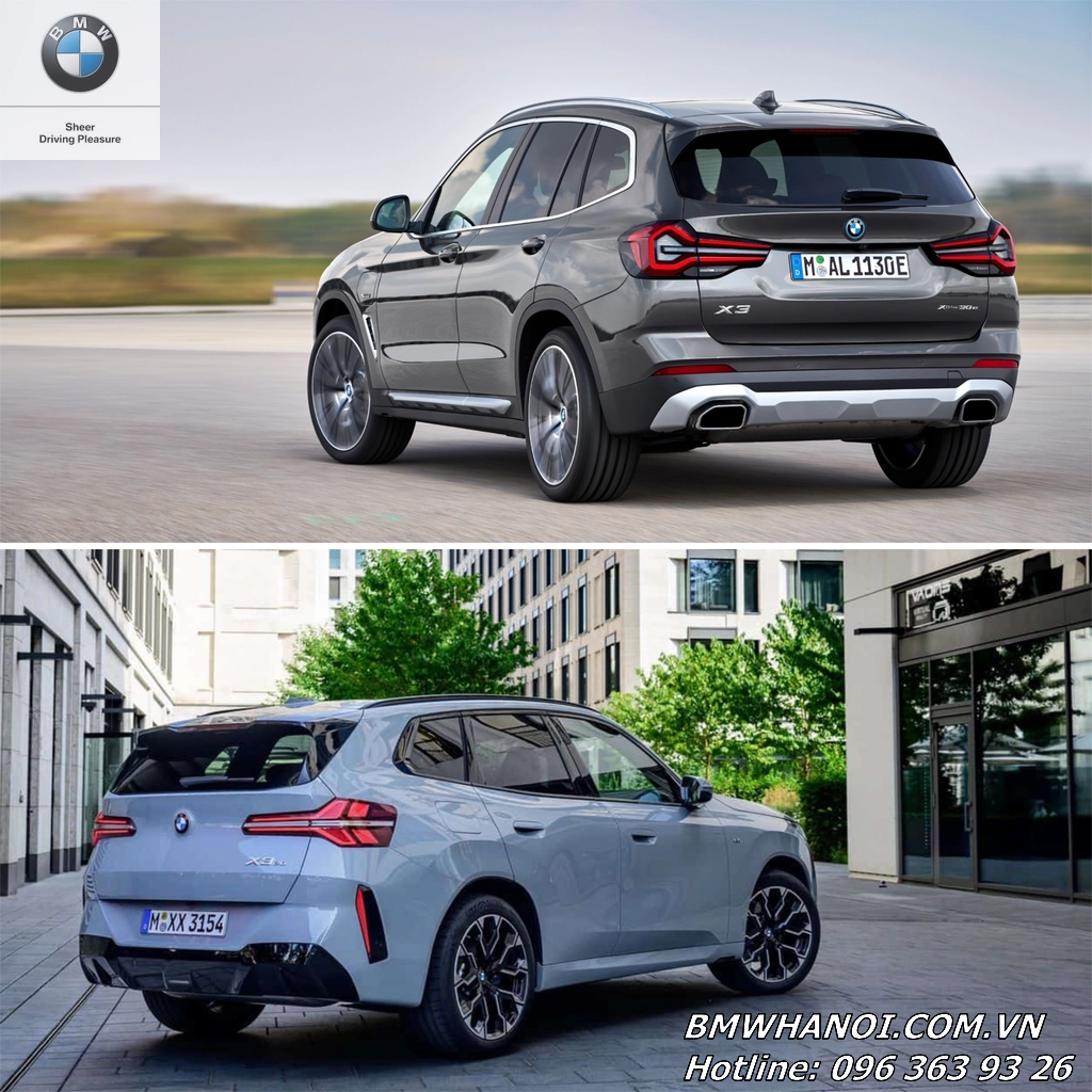 So sánh BMW X3 2025 và BMW X3 2024