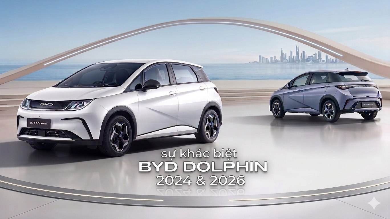 So sánh BYD Dolphin 2024 và BYD Dolphin 2026 nhập Thái: Có gì khác biệt?