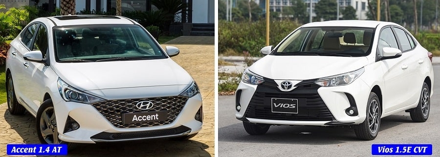 So sánh đánh giá Hyundai Accent 1.4AT đặc biệt và Toyota Vios E CVT