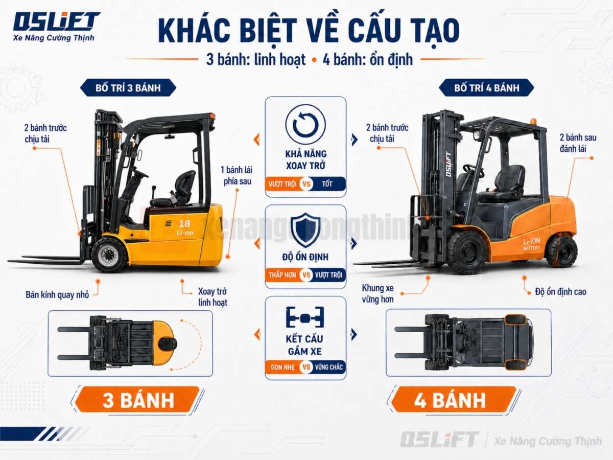 So Sánh Kết Cấu Của 2 Dòng Xe 3 Bánh Và 4 Bánh