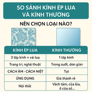 📍 SO SÁNH KÍNH ÉP LỤA VÀ KÍNH THƯỜNG – NÊN CHỌN LOẠI NÀO?