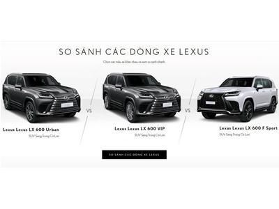 So sánh Lexus LX 600 các phiên bản Urban, F Sport, VIP: Nên chọn bản nào?