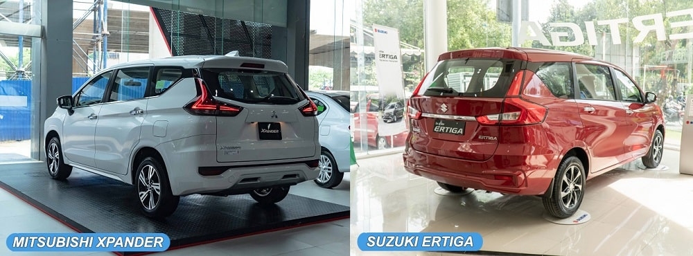 So sánh ngoại thất xe Mitsubishi Xpander và Suzuki Ertiga