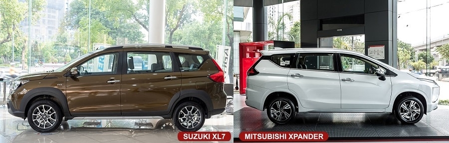 So sánh thiết kế xe Mitsubishi Xpander và Suzuki XL7