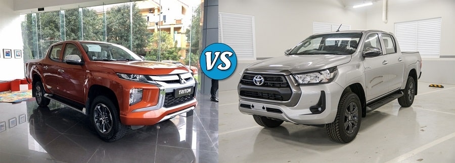 So sánh Toyota Hilux 2.4E và Mitsubishi Triton 2.4 AT 4x2-min