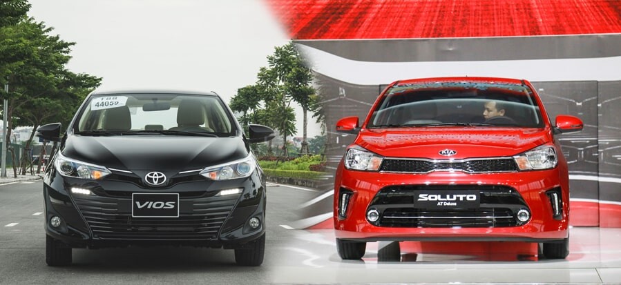 so sánh Toyota Vios và KIA Soluto