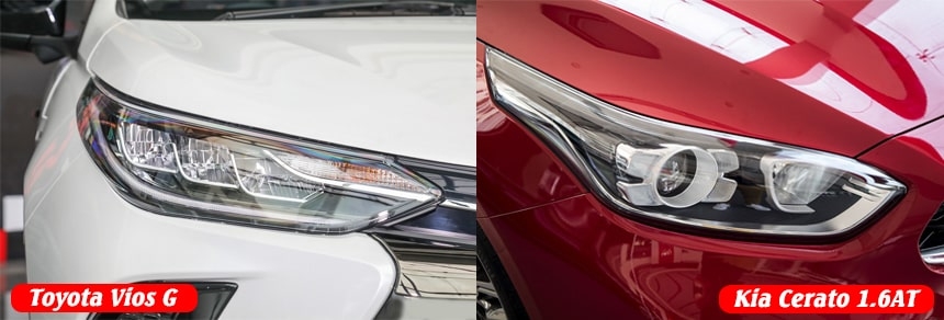 So sánh trang bị VIos G và Cerato bản Luxury 1.6AT