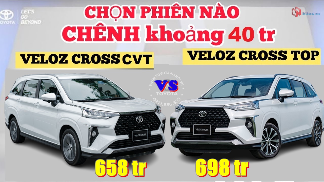 Tìm hiểu các phiên bản Toyota Veloz và sự khác biệt về kích thước (nếu có)