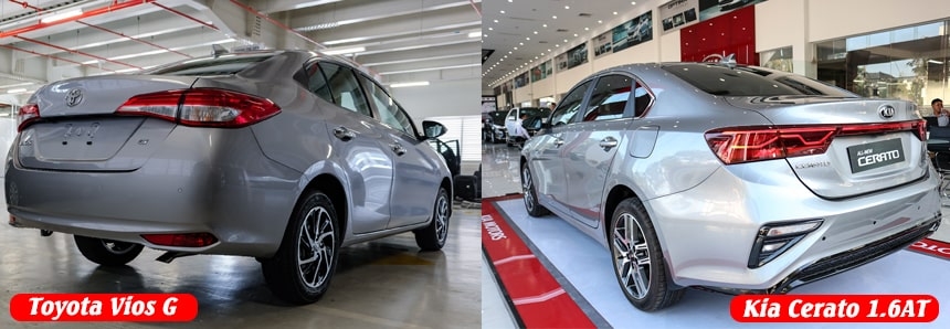 So sánh Vios 1.5G và Kia Ceraro bản 1.6 Luxury