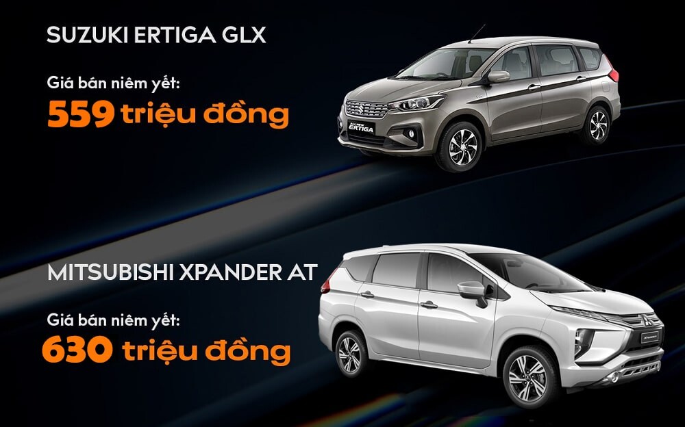 So sánh xe MPV 7 chỗ giá rẻ Xpander và Ertiga