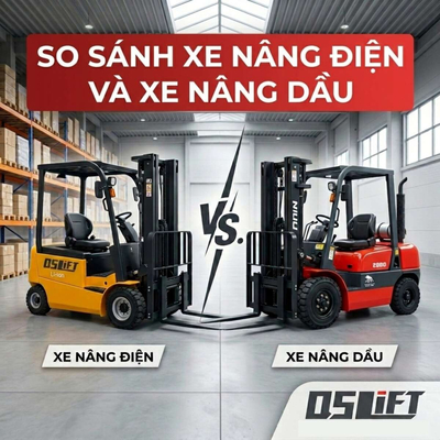 So Sánh Xe Nâng Điện Và Xe Nâng Dầu: Nên Chọn Loại Nào?