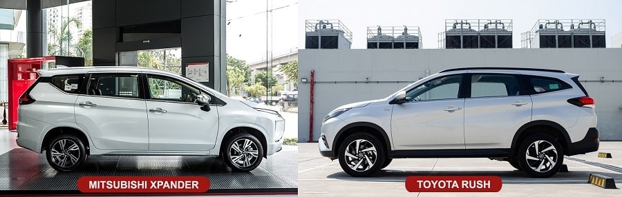 So sánh xe ô tô 7 chỗ Mitsubishi Xpander và Toyota Rush