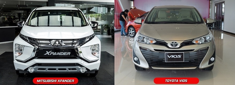 So sánh xe ô tô Toyota Vios và Mitsubishi XPander