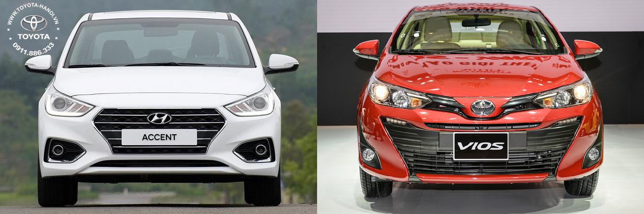 So sánh xe Toyota Vios 2019 bản 1.5G bản cao cấp và Hyundai Accent 2018 bản đặc biệt