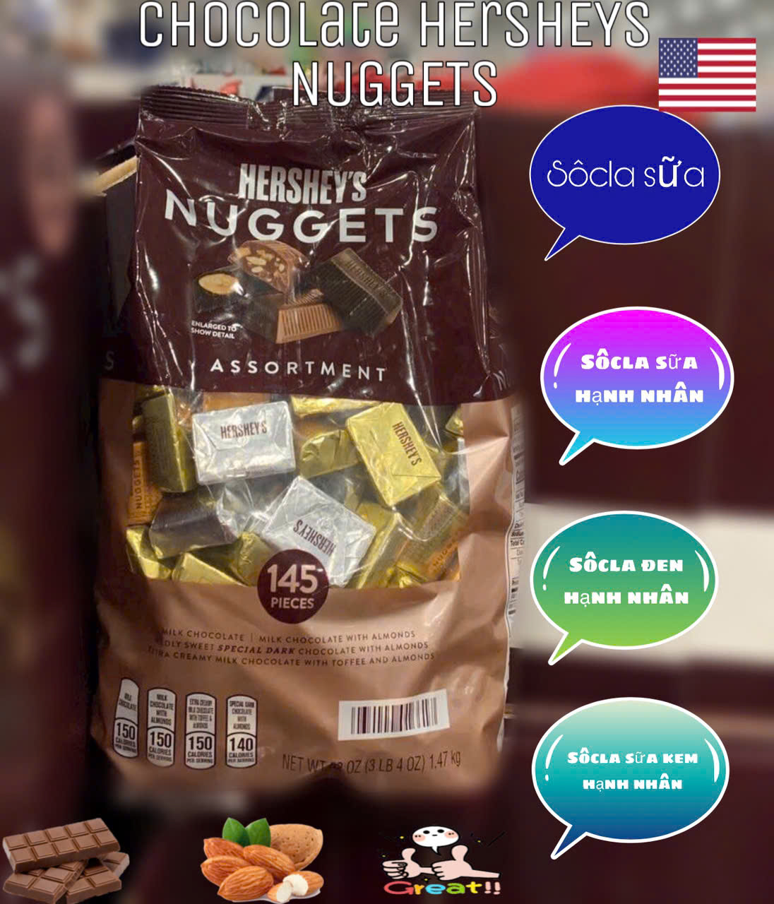 Socola Hershey Nugget