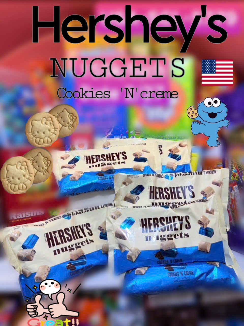 Socola Hershey Nugget cookies n creme (mỹ)