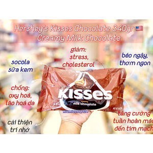 Socola Hershey’s Kisses Milk Chocolate 340 gr 🇺🇸 - Socola Sữa