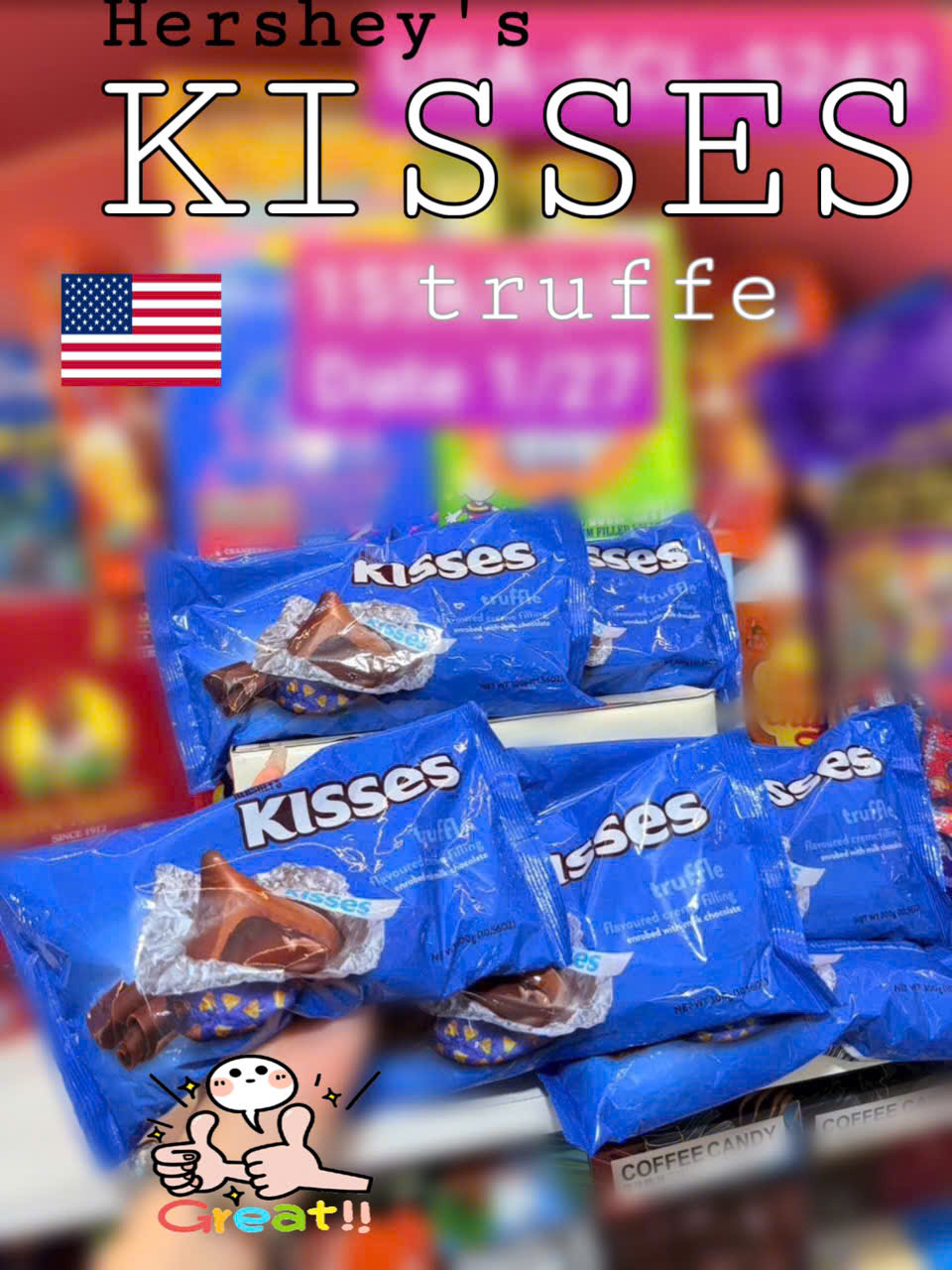 Socola Hershey`s kisses truffe
