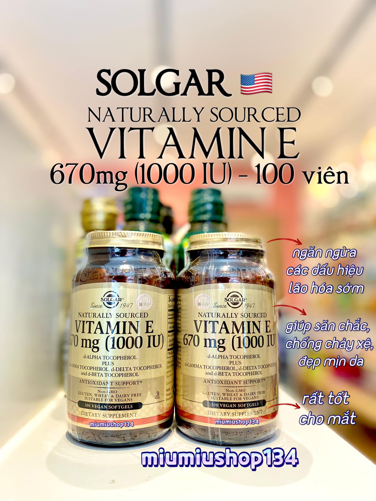 Solgar Vitamin E có tác dụng tăng cường hệ miễn dịch? 
