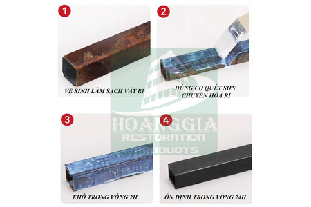 Sơn chuyển hoá rỉ sắt thép HG Rust Converter 500ml