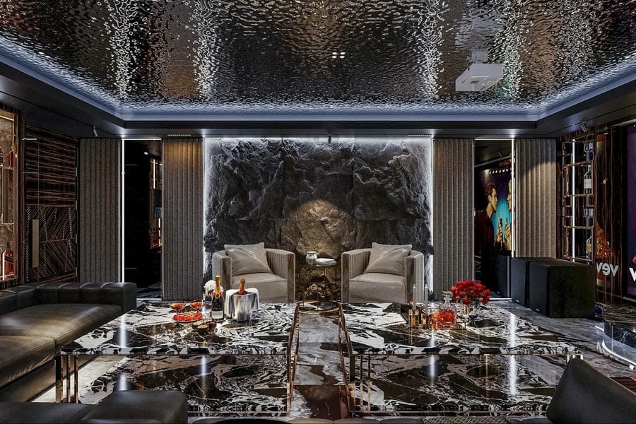 Tấm ốp sợi than tre sóng nước inox PET 8mm