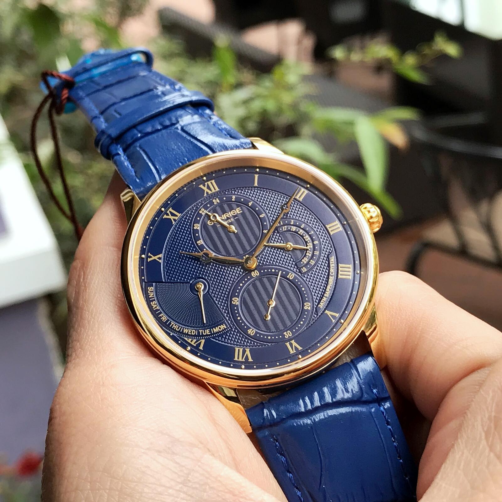 ĐỒNG HỒ NAM DÂY DA SUNRISE 1134PA