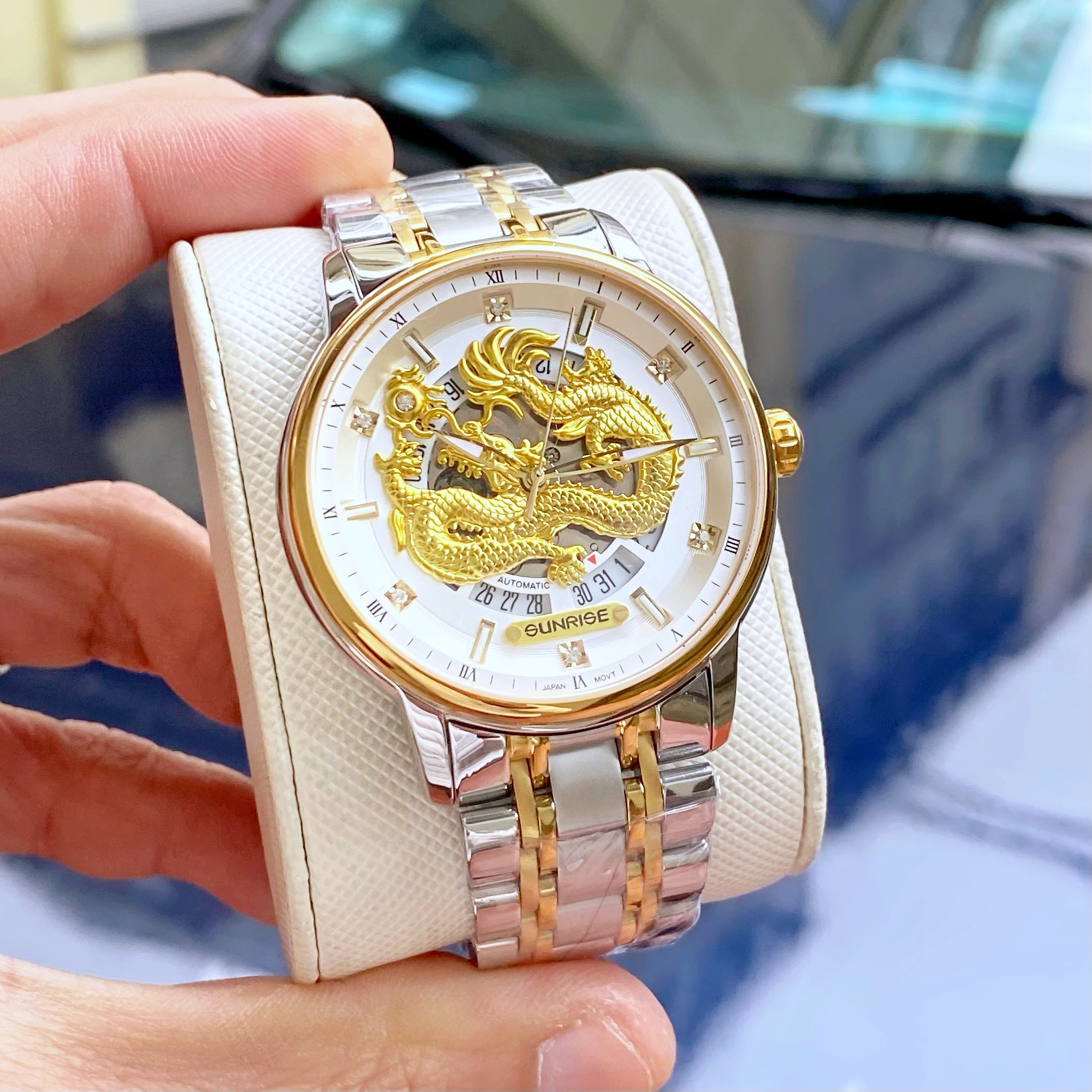 Đồng Hồ Cơ Sunrise Rồng Vàng 7001SE