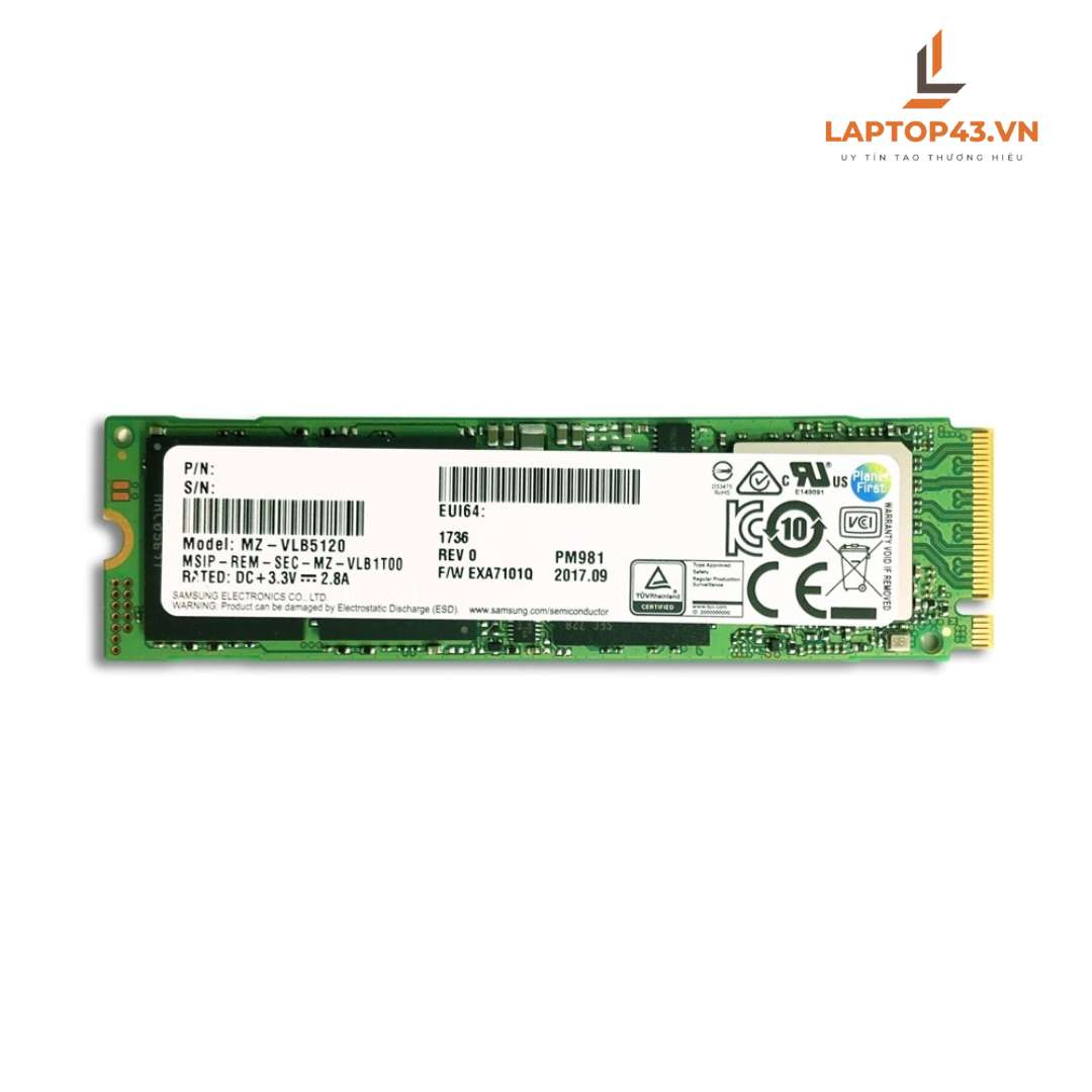 SSD Samsung NVMe PM981a M.2 PCIe Gen3 x4 256GB MZ-VLB256B