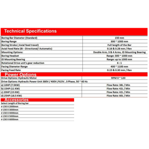 Máy Doa Di Động PB1000BL/150, máy doa ống PB1000BL/150