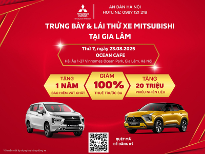 SỰ KIỆN LÁI THỬ XE MITSUBISHI TẠI OCEAN PARK GIA LÂM 08/2025
