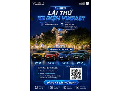 SỰ KIỆN LÁI THỬ XE VINFAST TẠI VINHOMES OCEAN PARK GIA LÂM 07/2026