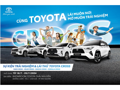 💥 SỰ KIỆN TOYOTA CROSS LINE UP CÙNG TOYOTA THÁI NGUYÊN💥 Lái muôn nơi, mở muôn trải nghiệm cùng Toyota Cross