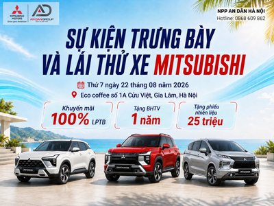 SỰ KIỆN TRƯNG BÀY & LÁI THỬ MITSUBISHI TẠI GIA LÂM, HÀ NỘI (22/08/2026)