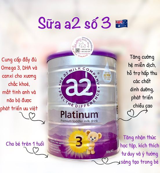 Sữa A2 Platinum Số 3 900gr 🇦🇺 - cho bé 1 - 3 tuổi